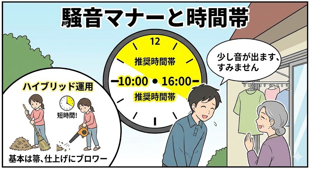 近所迷惑にならない騒音マナーと時間帯