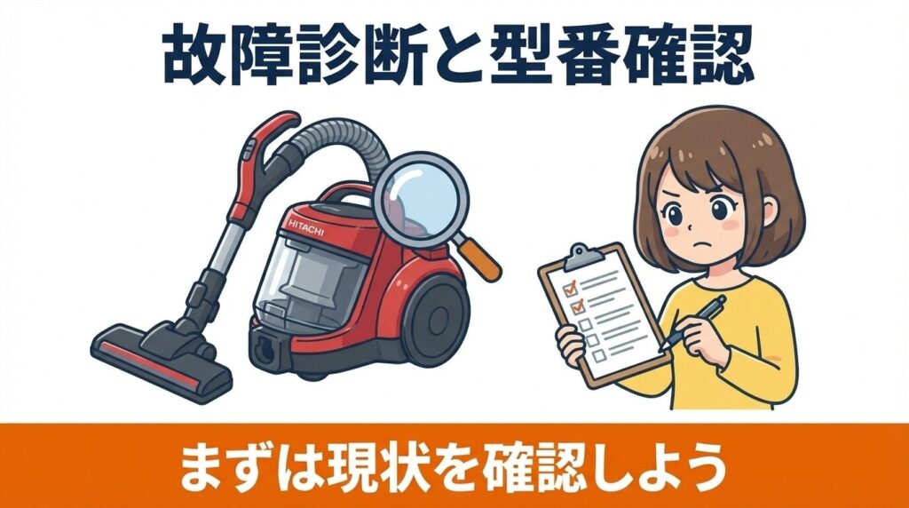 日立掃除機のヘッド・ホース交換前に確認すべき故障診断と型番