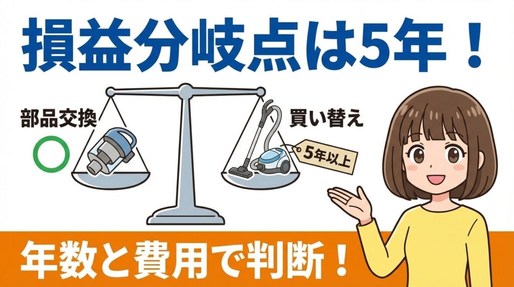 交換か買い替えか？費用と寿命の損益分岐点