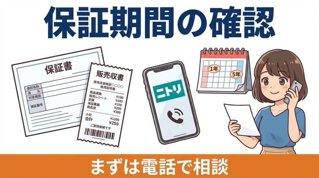 保証期間の確認とサポートへの問い合わせ先