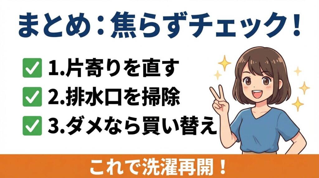 まとめ：ニトリの洗濯機が脱水できない場合