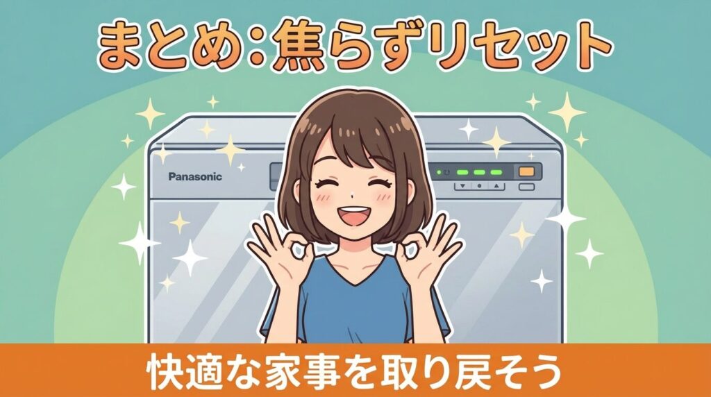 まとめ：パナソニック食洗機のリセット方法と復旧後の注意点