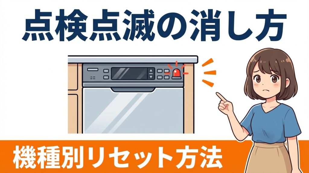 パナソニック食洗機の点検点滅の消し方と解除手順