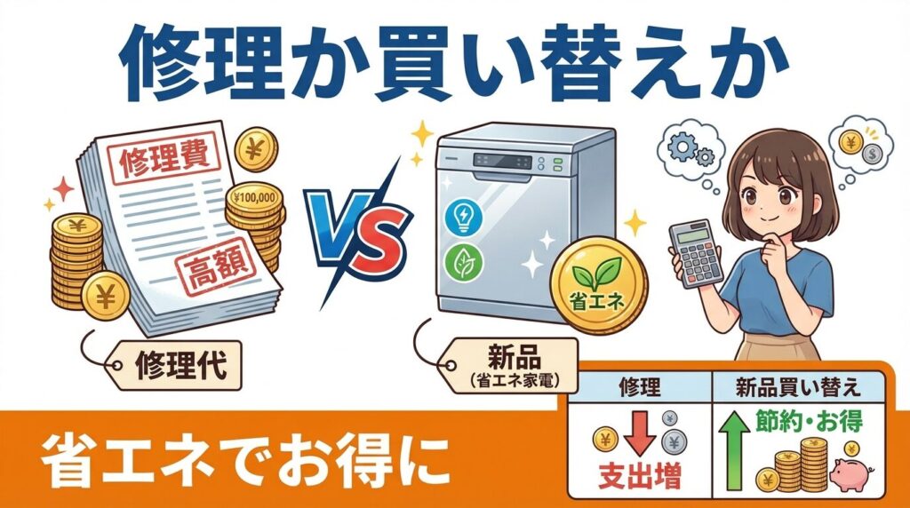 修理よりお得？寿命による買い替え判断基準