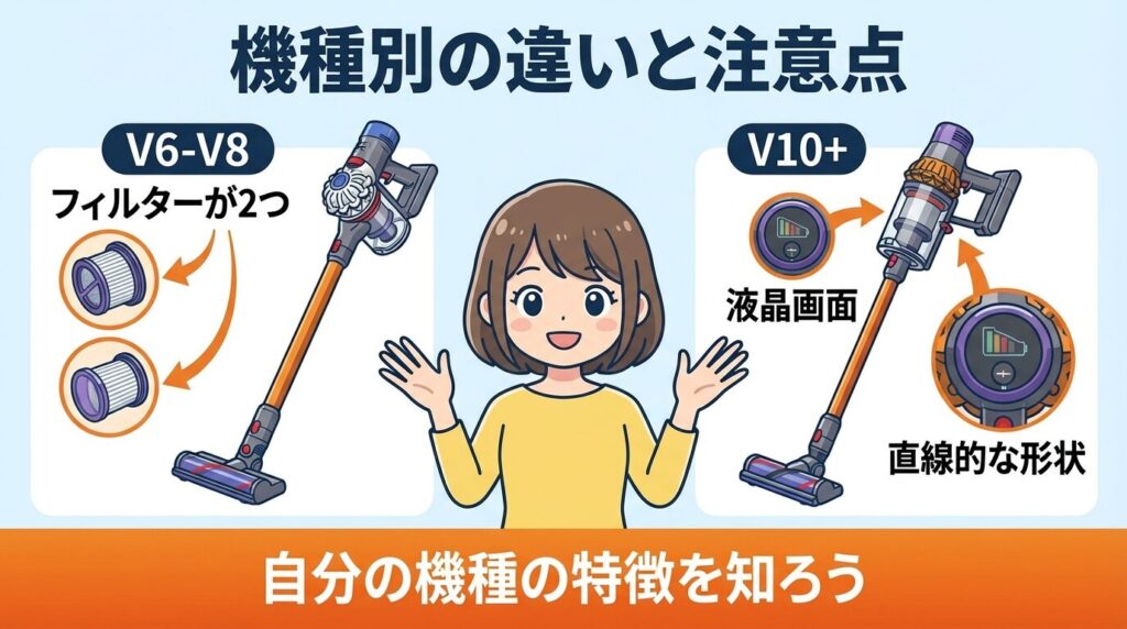 機種別（V6〜V15）のメンテナンス注意点と「詰まり」サイン