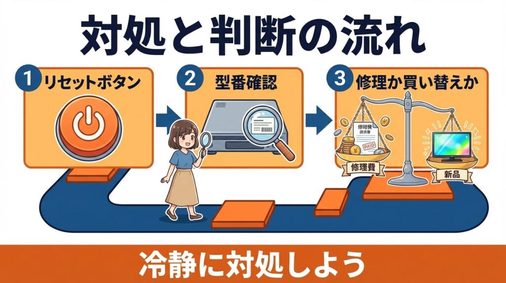 パナソニック食洗機が警告音で停止した時の対処法と修理・買替判断
