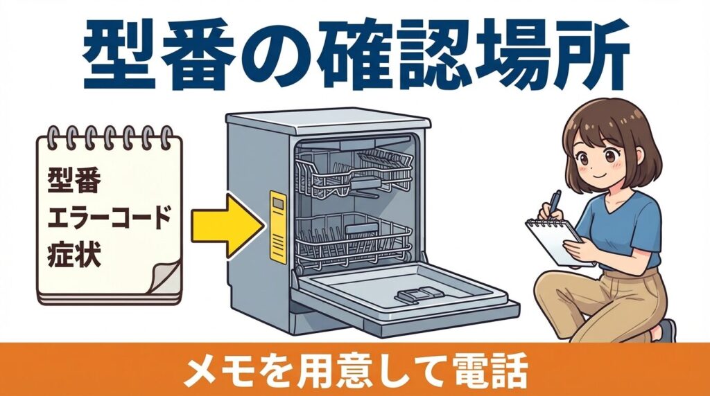 修理依頼の前に確認すべきこと（型番・エラーコード）
