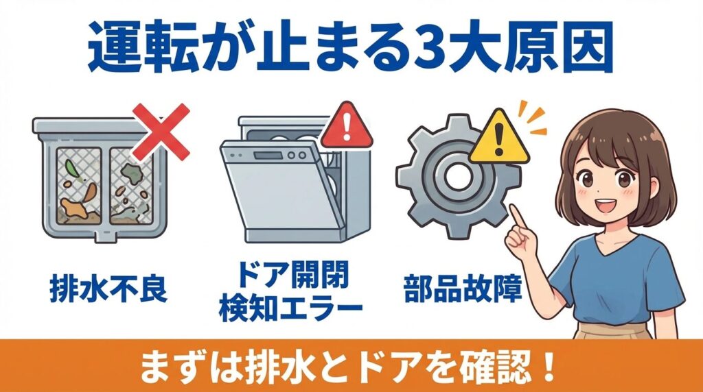 ドア開閉センサーとパッキンの確認