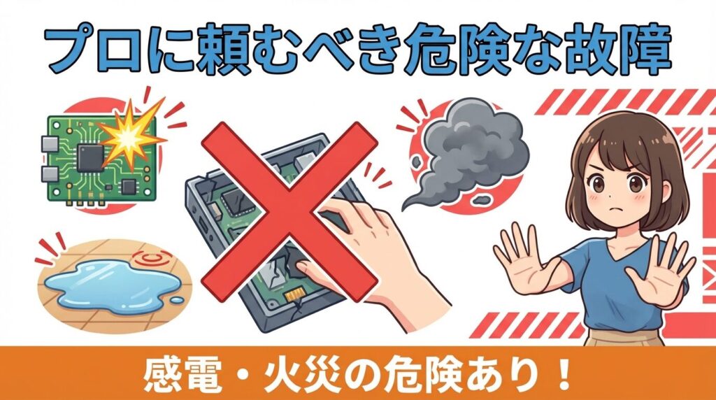 自分で直せないケースと修理依頼