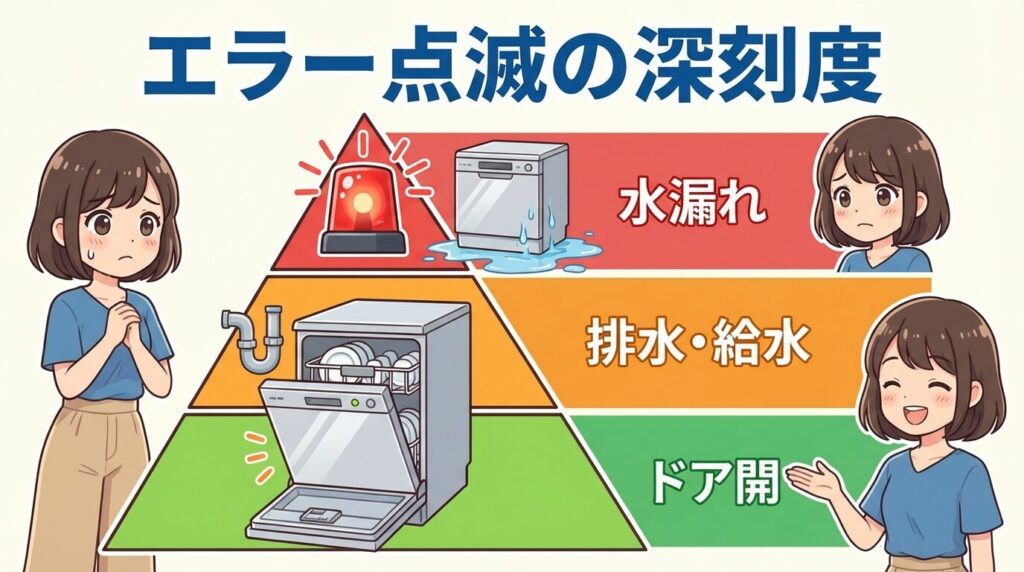エラーコード点滅の意味と深刻度
