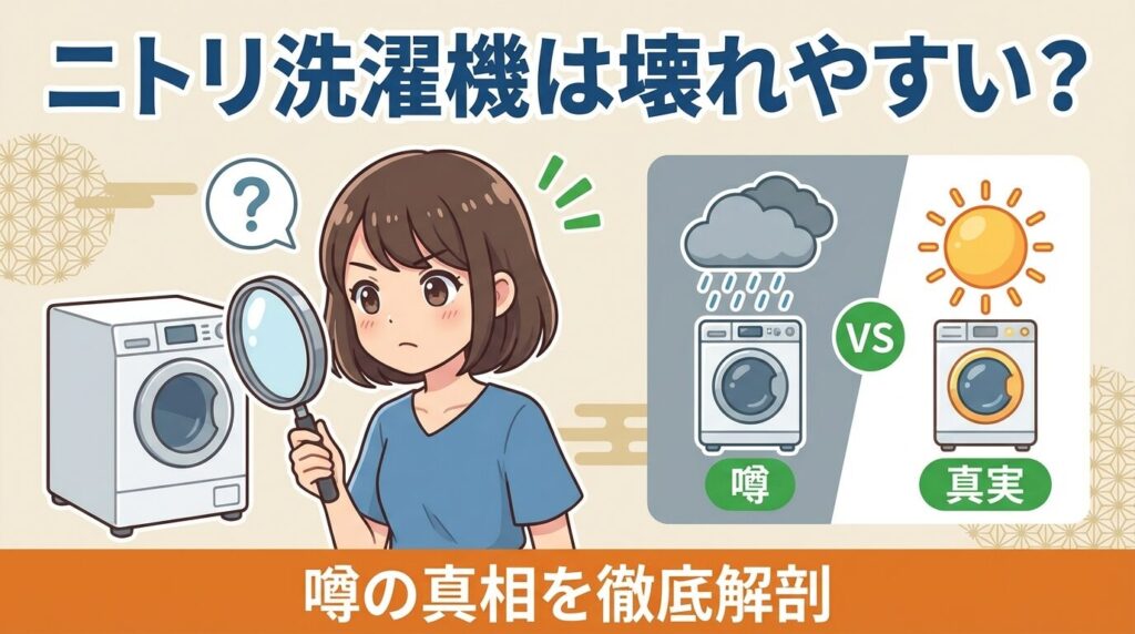 ニトリの洗濯機は壊れやすい？噂の真相