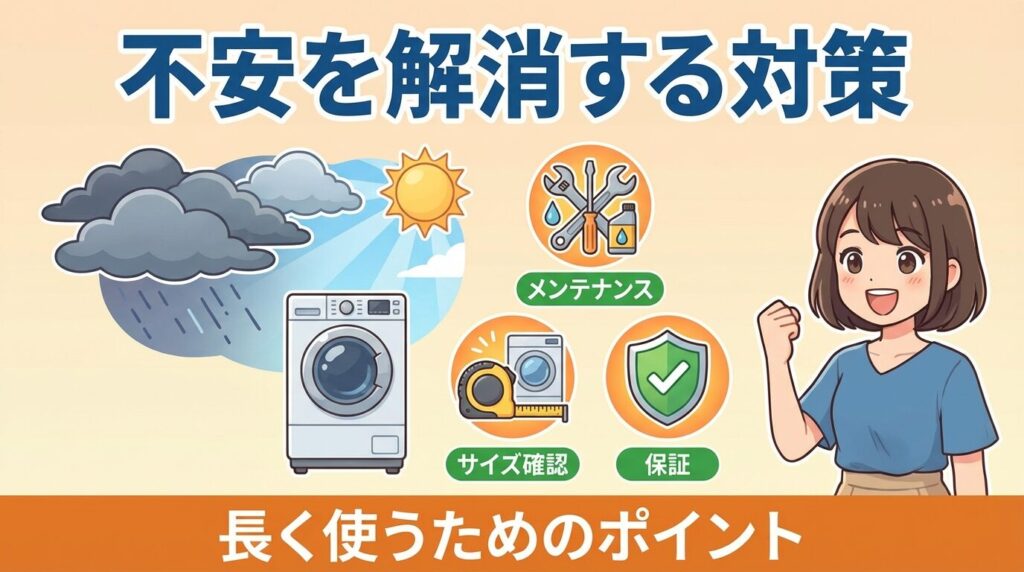 壊れやすいニトリ洗濯機への不安と対策