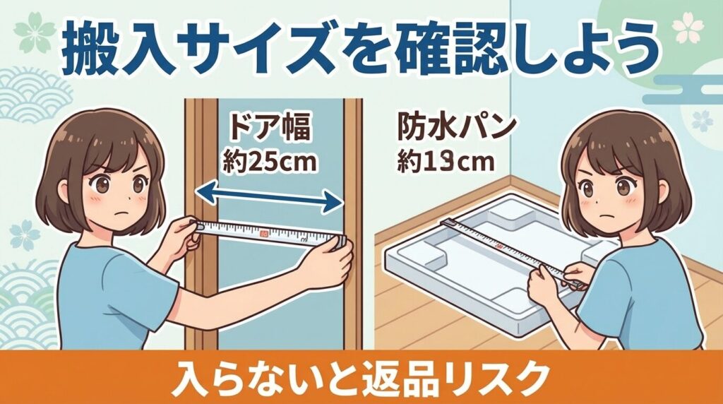 設置トラブルを防ぐ！搬入時の注意点とサイズ