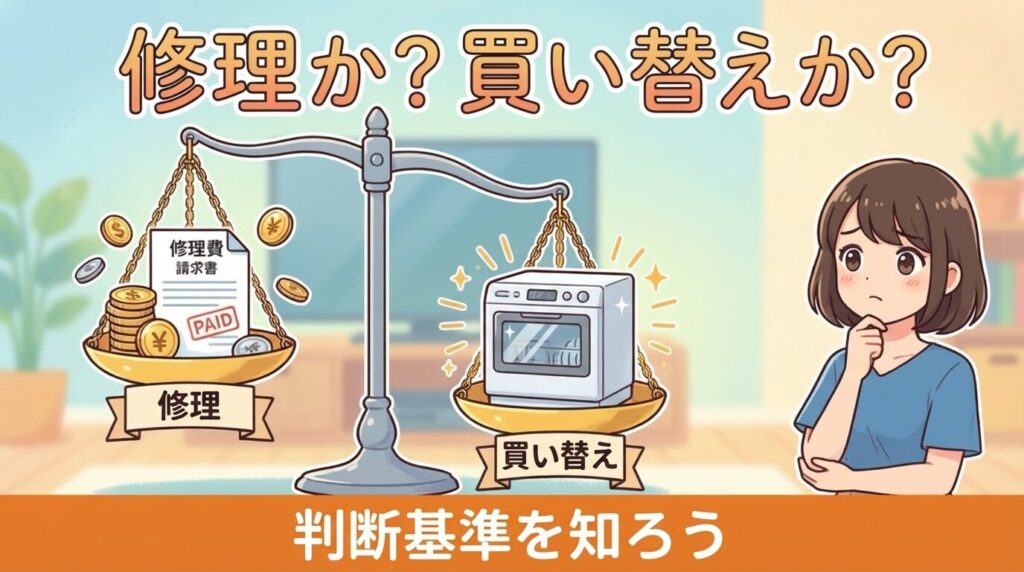 修理か買い替えか？パナソニック食洗機の寿命と判断基準