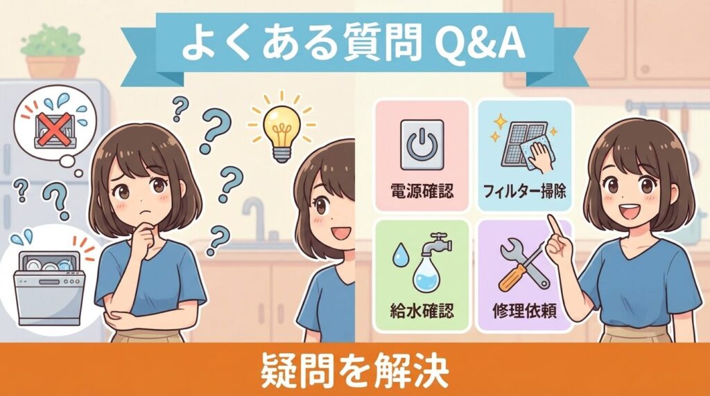 よくある質問：パナソニック食洗機が途中で止まる件