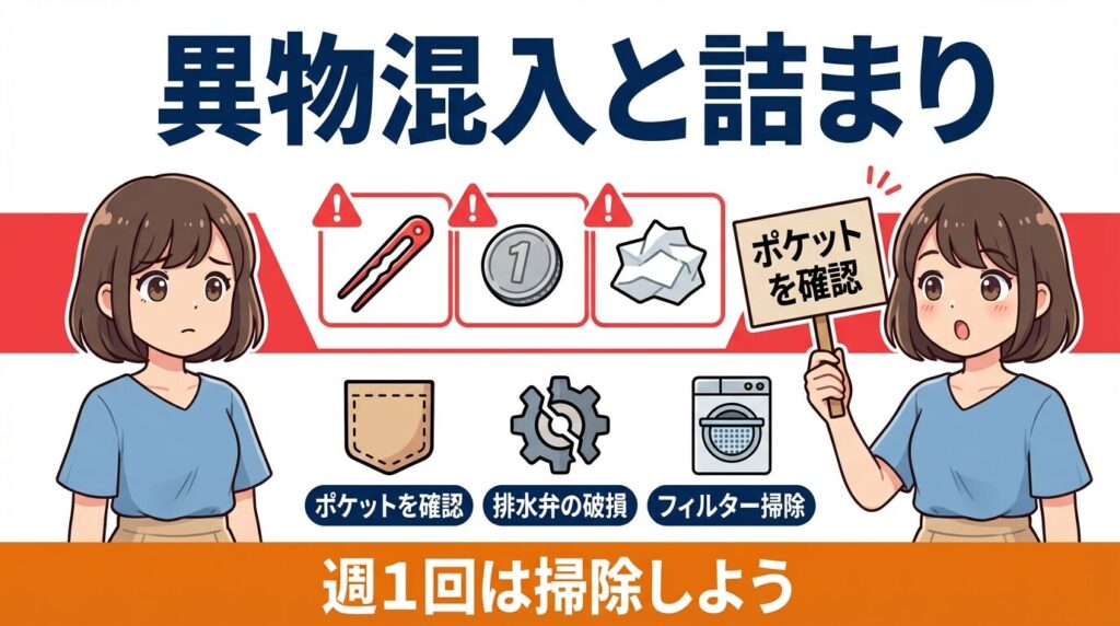 異物の混入とフィルター詰まり