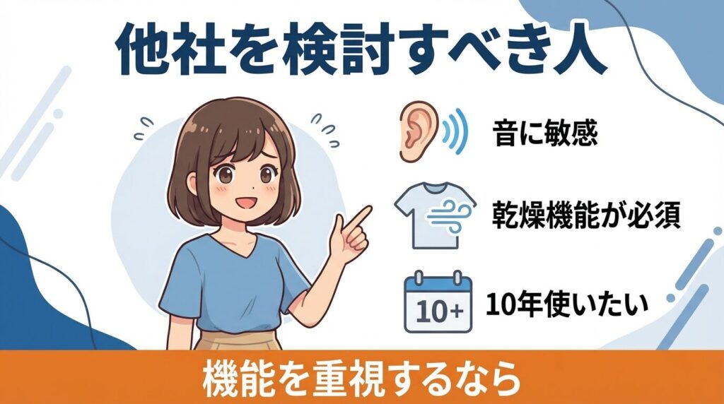 他メーカーを検討すべき人の特徴