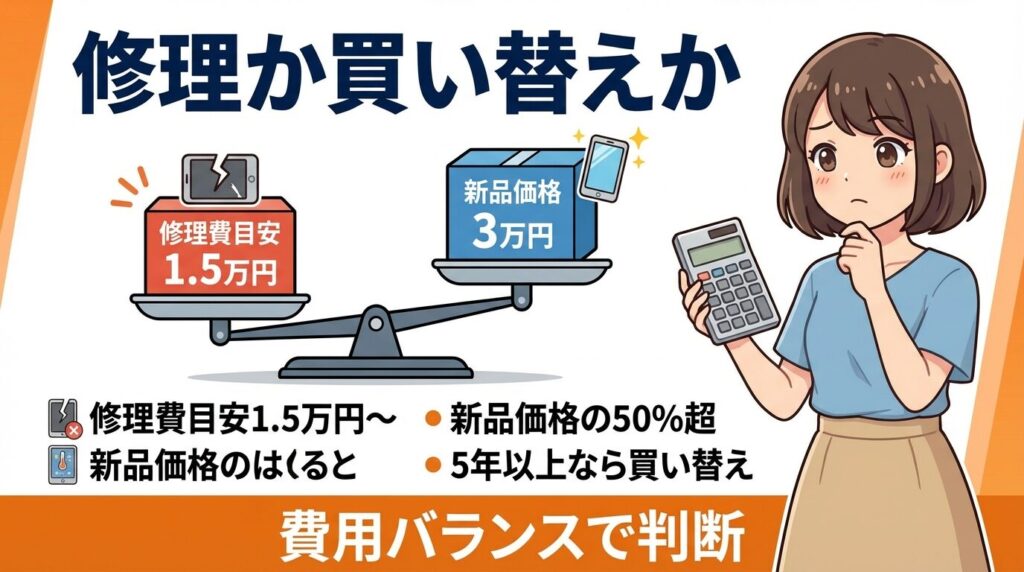 修理費用と買い替えの分岐点