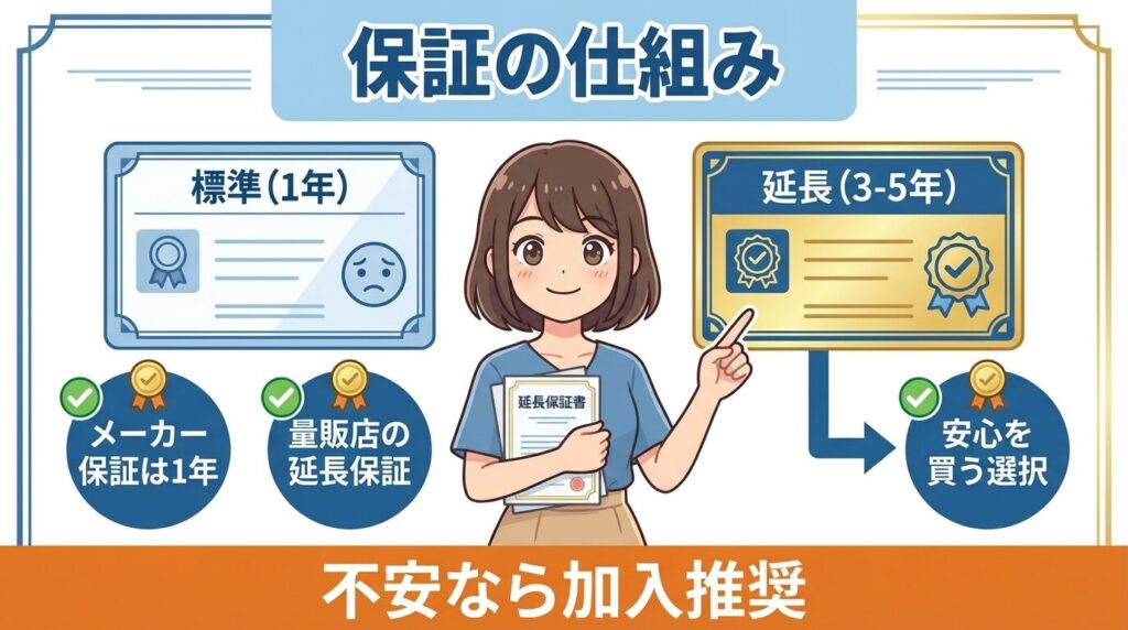 メーカー保証と延長保証の仕組み