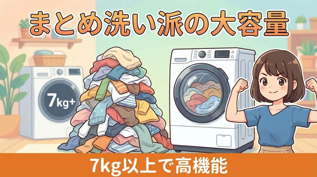 まとめ洗い派に：7kg以上の大容量・高機能タイプ