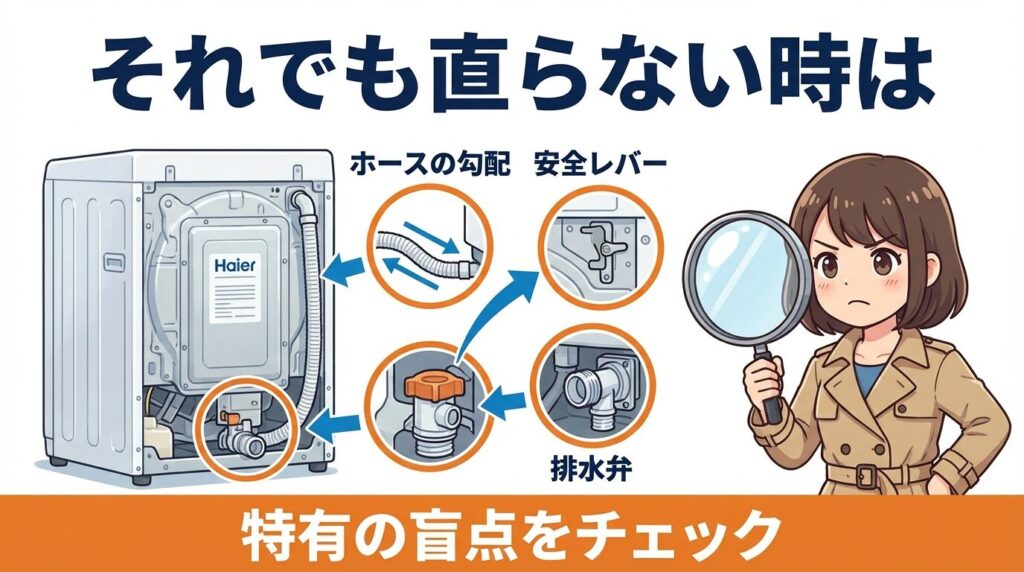 排水口掃除でも直らない？ハイアール特有の盲点