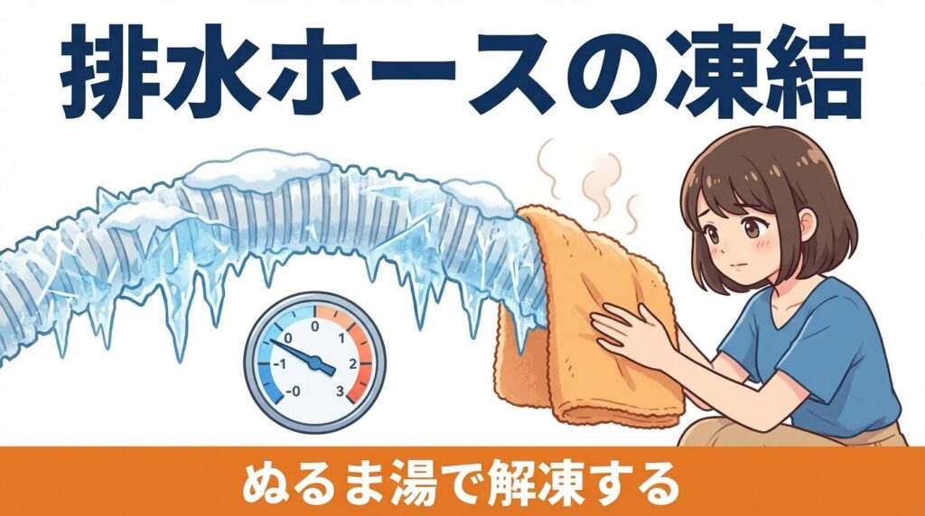 冬場は「排水ホースの凍結」も原因のひとつ