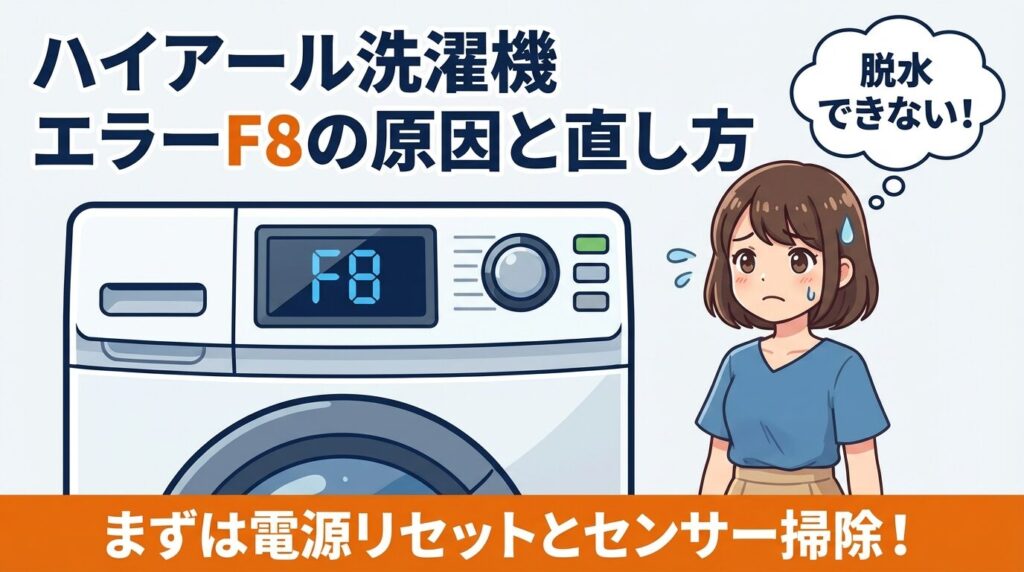 ハイアール洗濯機のエラーF8直し方と原因