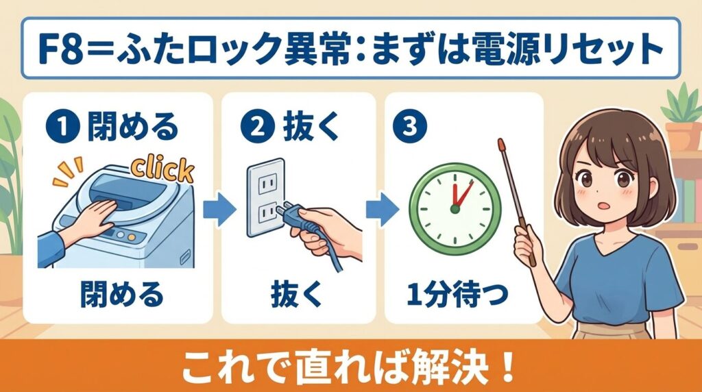ハイアール洗濯機のエラーF8直し方と原因