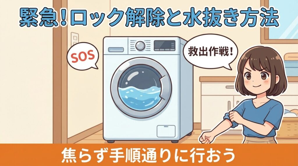 緊急時のロック解除と濡れた洗濯物の救出方法