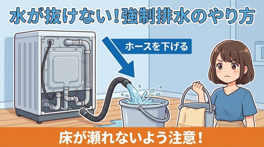 水が抜けない時の強制排水テクニック
