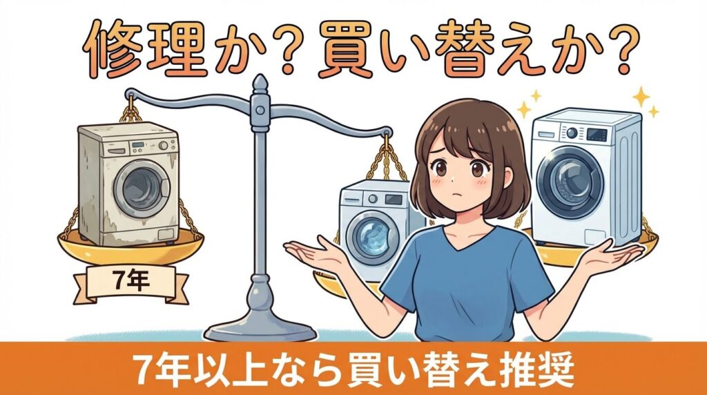 【損益分岐点】修理より買い替えがお得な年数は？
