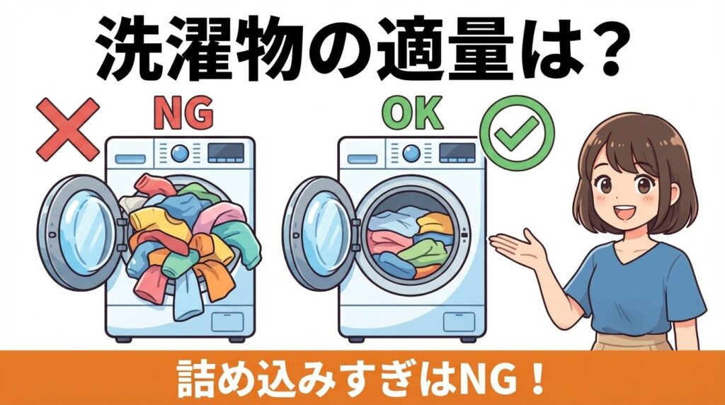 洗濯物を詰め込みすぎていませんか？適量の目安