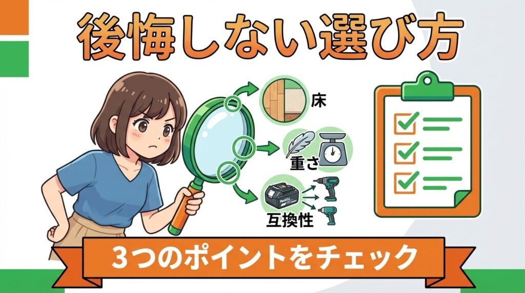 吸引力ランキング外の重要項目！後悔しないマキタ掃除機の選び方