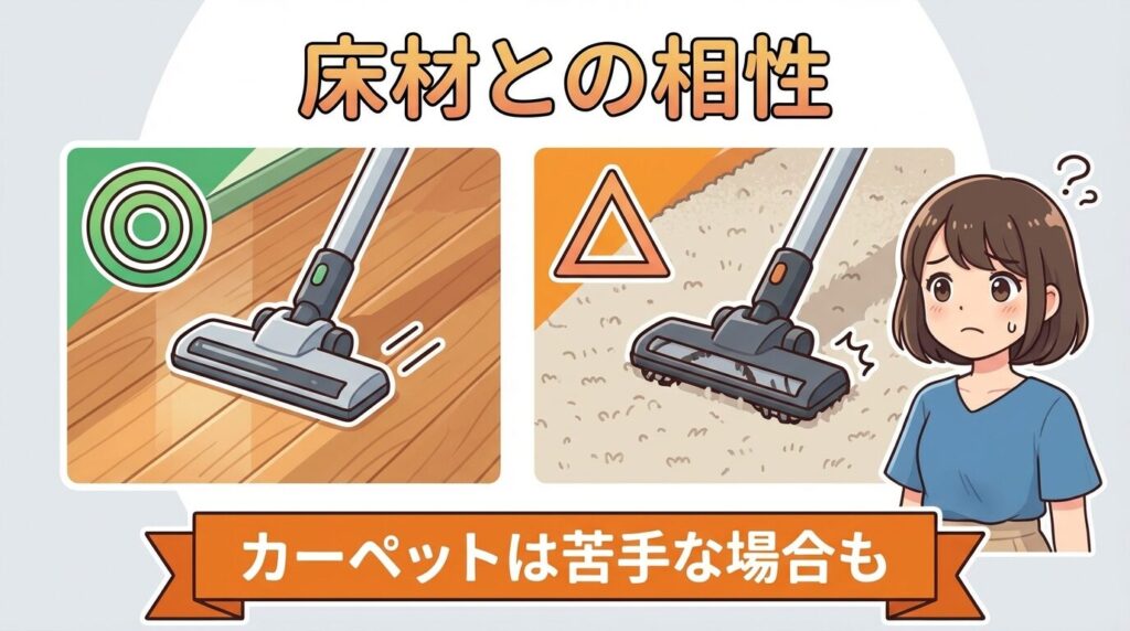 フローリング対カーペット！ヘッド性能と「吸えるゴミ」の違い