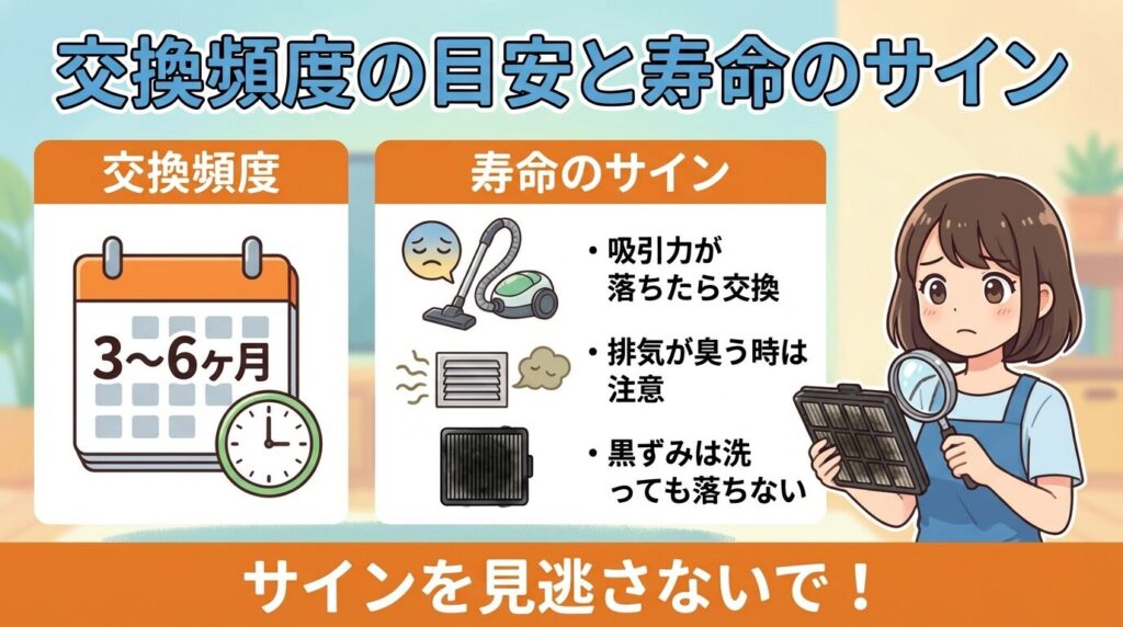 交換頻度の目安と寿命のサイン