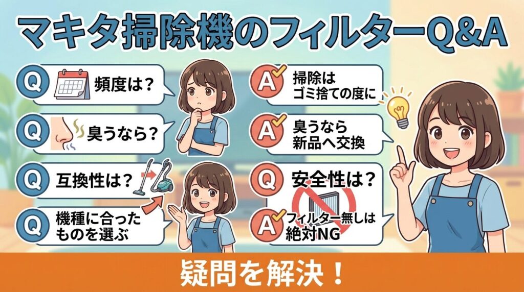 マキタ掃除機のフィルターQ&A