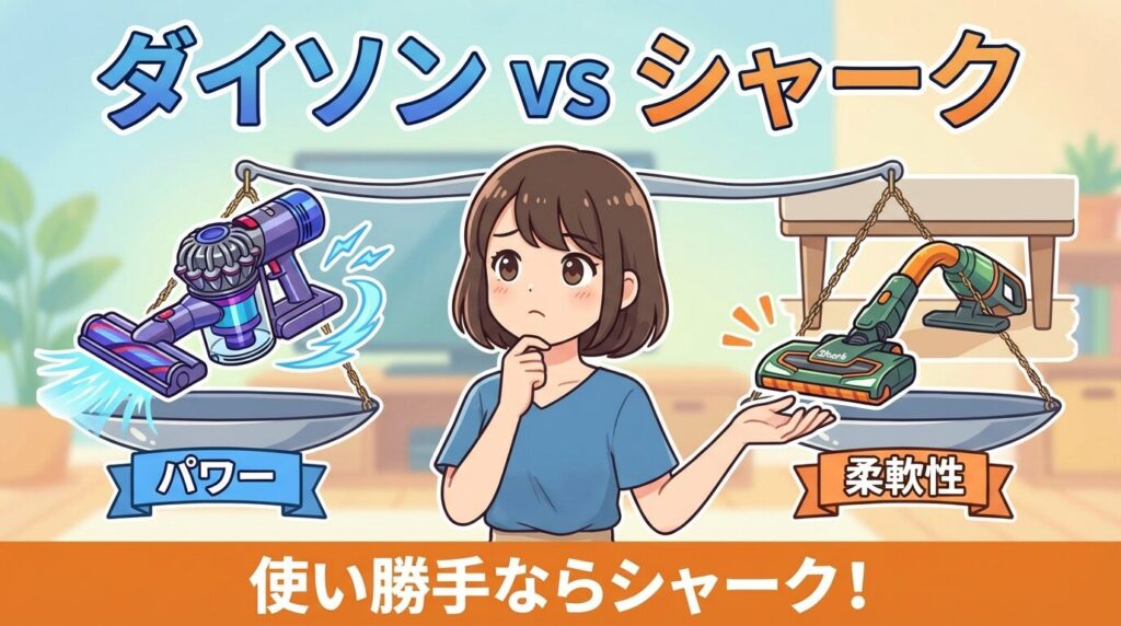 ダイソンとどっちがいい？吸引力と使い勝手の違いを検証