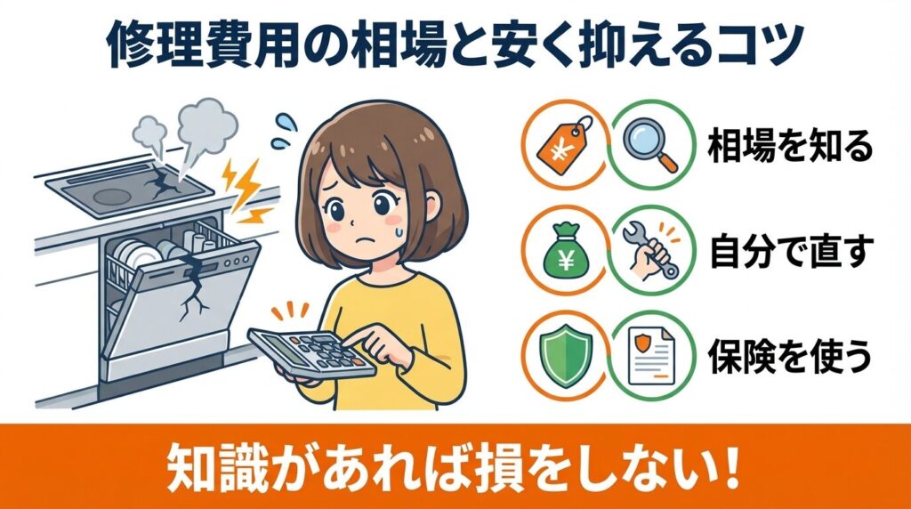 パナソニック食洗機修理費用の相場と安く抑えるコツ