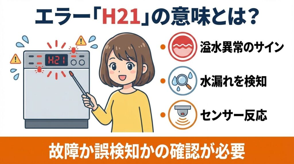 エラーコード「H21」やランプ点滅が示す意味