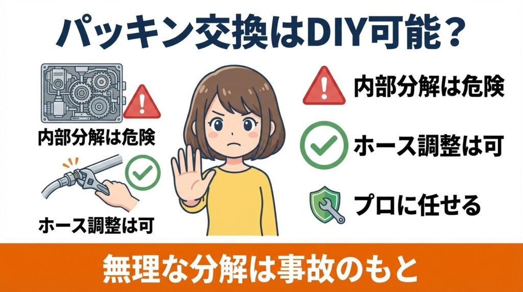 パッキン交換やホース修理はDIY可能か？