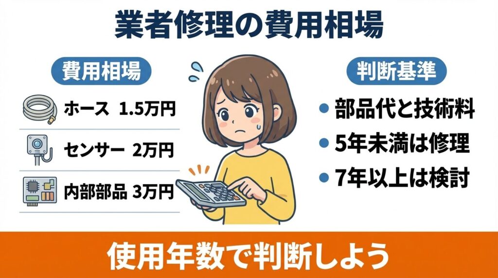 業者修理の費用相場と年数別の判断基準
