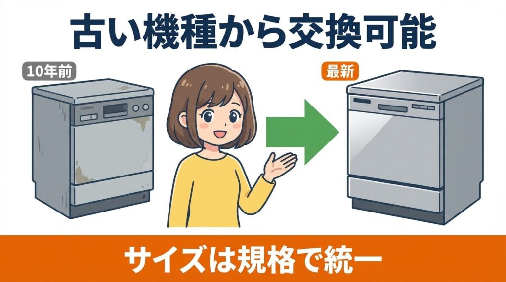 10年前の旧型番から交換可能な最新の後継機種