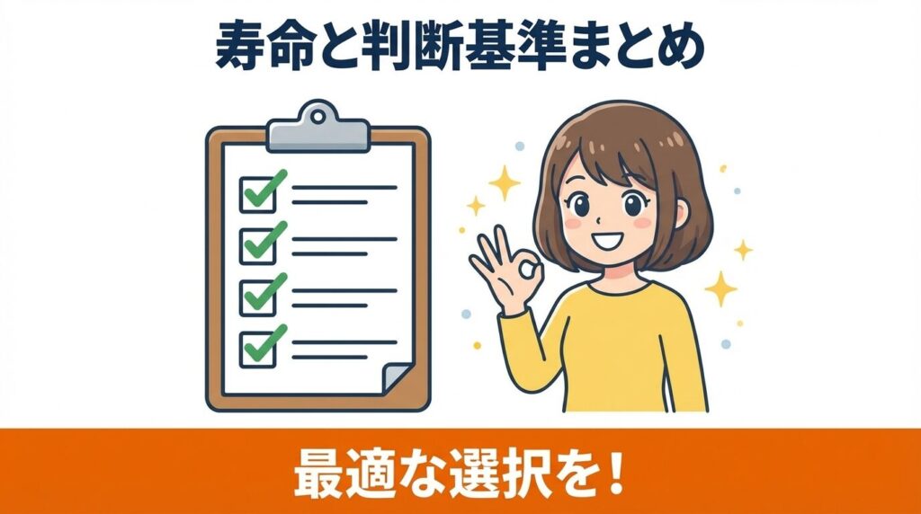 まとめ：パナソニック食洗機の寿命と判断基準