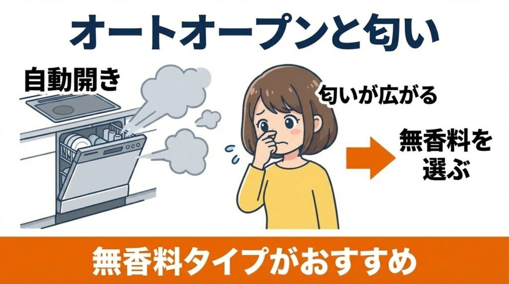 オートオープン機能がある場合の洗剤の選び方