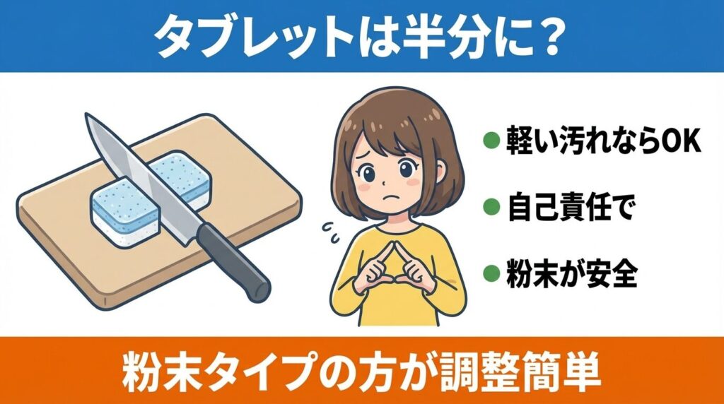タブレットは半分にカットしてもいい？