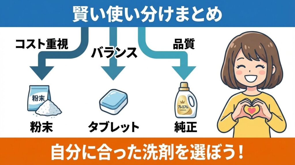 まとめ：ミーレ食洗機洗剤代用の賢い使い分け