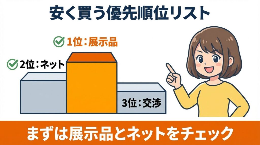 【結論】実質最安値で買うための優先順位リスト