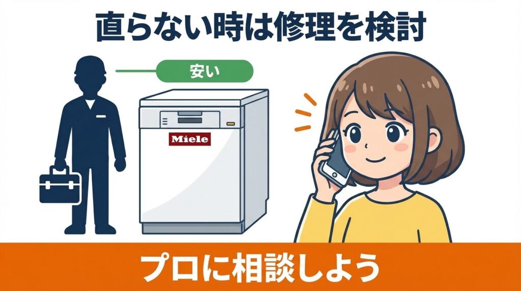 ミーレ食洗機エラーコード一覧で直らない時の修理