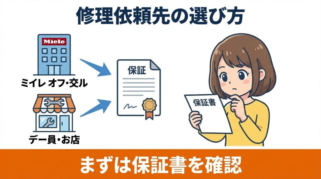 修理依頼はどこにする？公式と代理店