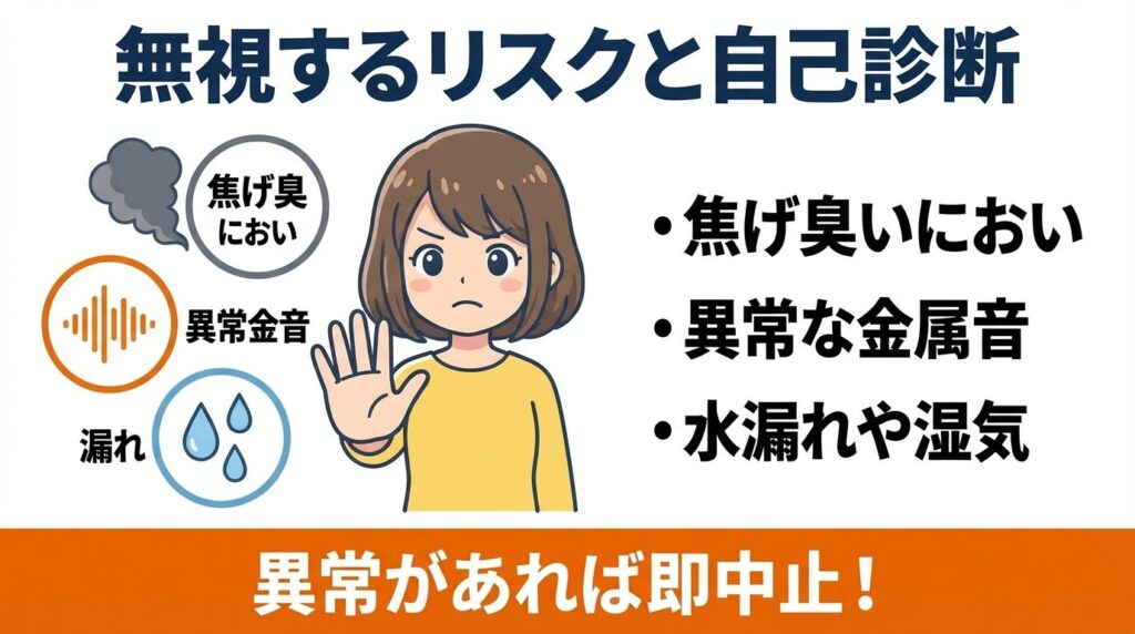 点検ランプを無視して使い続けるリスクと自己診断